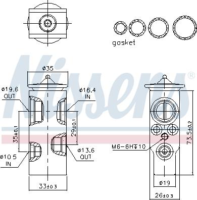 Nissens 999350 - Détendeur, climatisation parts5.com