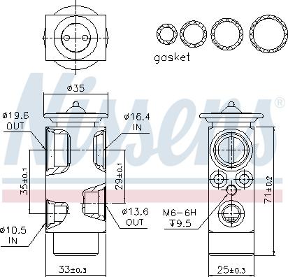 Nissens 999325 - Ekspansiooniklapp,kliimaseade parts5.com