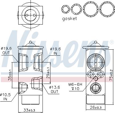 Nissens 999328 - Expansion Valve, air conditioning parts5.com