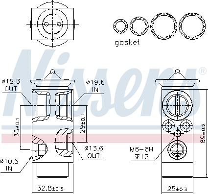 Nissens 999323 - Expansion Valve, air conditioning parts5.com