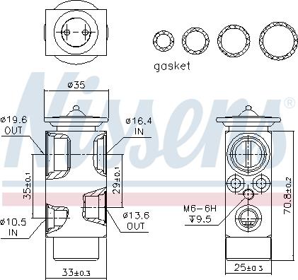 Nissens 999322 - Расширительный клапан, кондиционер parts5.com