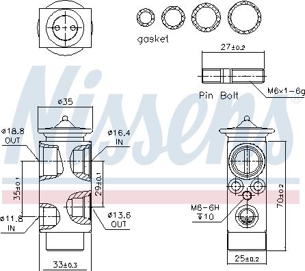 Nissens 999234 - Expanzní ventil, klimatizace parts5.com