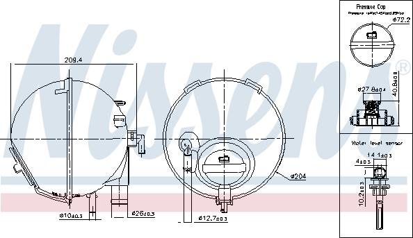 Nissens 996186 - Vas de expansiune, racire parts5.com