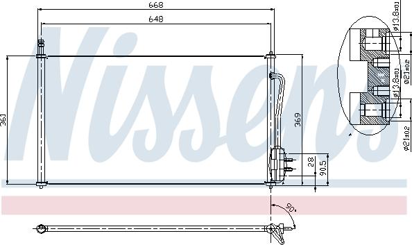 Nissens 94432 - Condensator, climatizare parts5.com