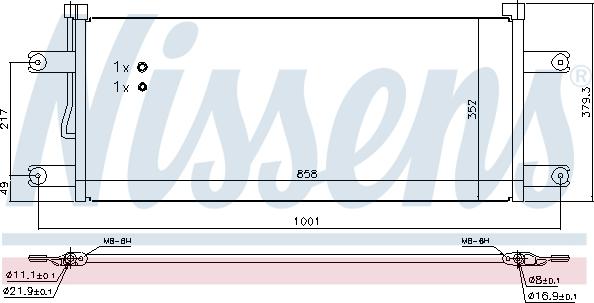 Nissens 940543 - Kondenzátor, klimatizace parts5.com