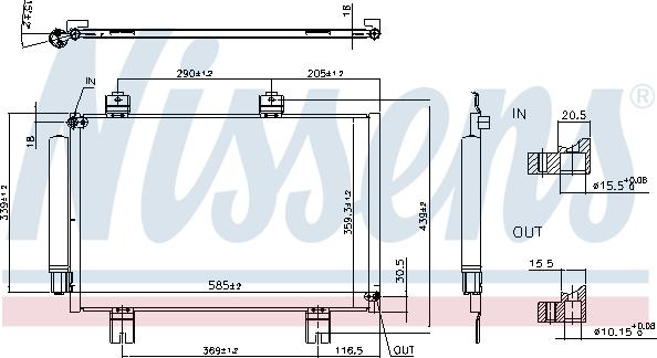 Nissens 940810 - Condensator, climatizare parts5.com