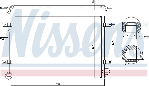 Nissens 94851 - Skraplacz, klimatyzacja parts5.com