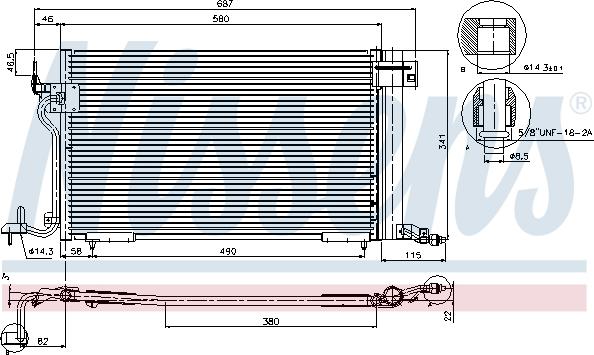 Nissens 94313 - Lauhdutin, ilmastointilaite parts5.com