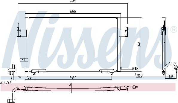 Nissens 94200 - Kondenzator, klimatska naprava parts5.com