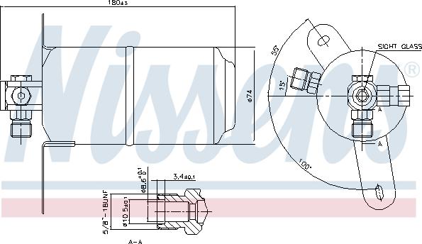 Nissens 95025 - Изсушител, климатизация parts5.com