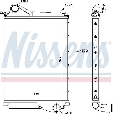 Nissens 961185 - Intercooler, compresor parts5.com