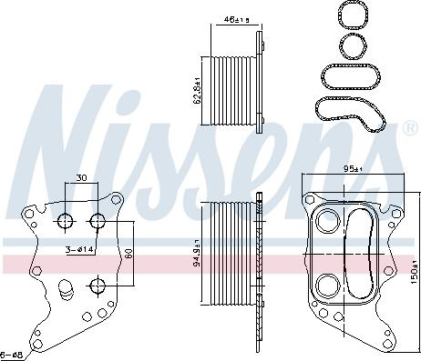 Nissens 90991 - Ψυγείο λαδιού, λάδι κινητήρα parts5.com