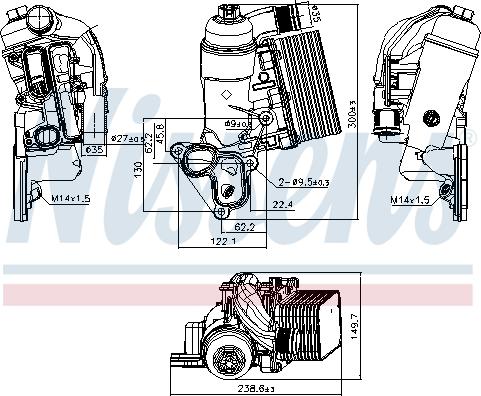 Nissens 90953 - Маслен радиатор, двигателно масло parts5.com