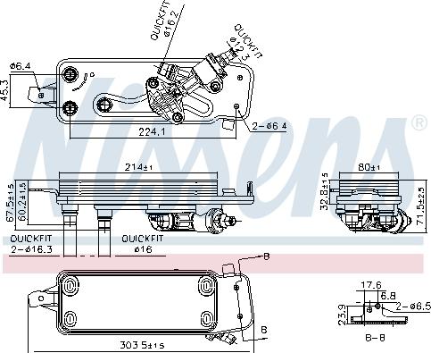 Nissens 90988 - Radiator ulei, ulei motor parts5.com