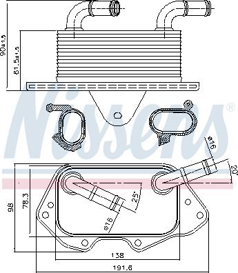 Nissens 90662 - Hladilnik olja, motorno olje parts5.com