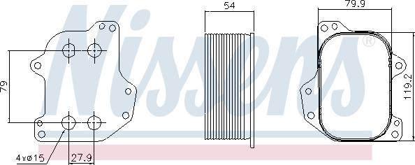 Nissens 90745 - Oil Cooler, engine oil parts5.com