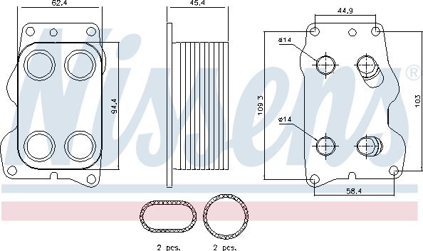 Nissens 90740 - Hladilnik olja, motorno olje parts5.com