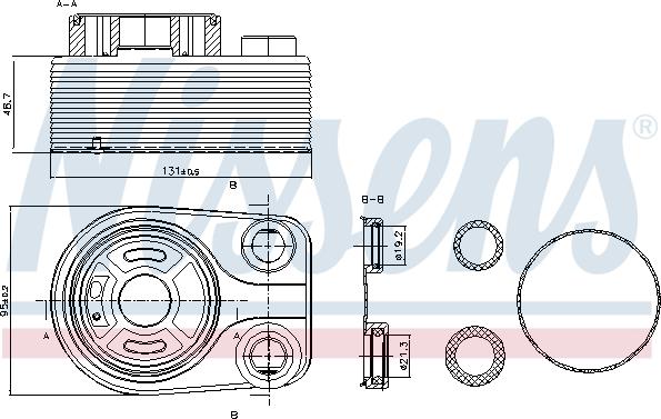 Nissens 90705 - Ψυγείο λαδιού, λάδι κινητήρα parts5.com