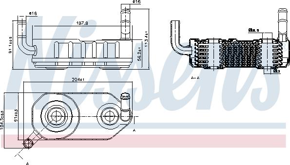 Nissens 90708 - Radiator racire ulei, cutie de viteze automata parts5.com