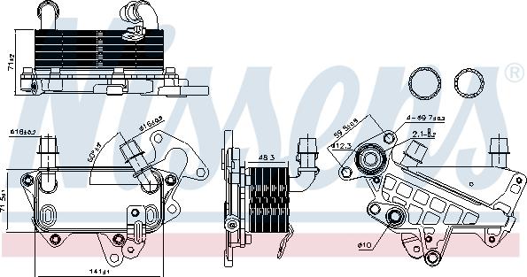 Nissens 90732 - Radiator racire ulei, cutie de viteze automata parts5.com