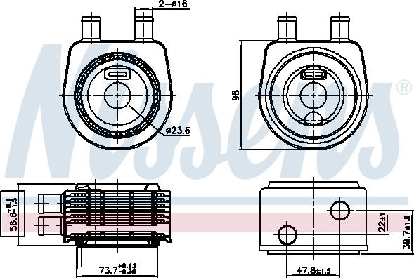 Nissens 90774 - Маслен радиатор, двигателно масло parts5.com