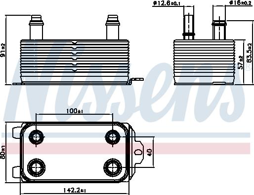 Nissens 91162 - Radiator racire ulei, cutie de viteze automata parts5.com