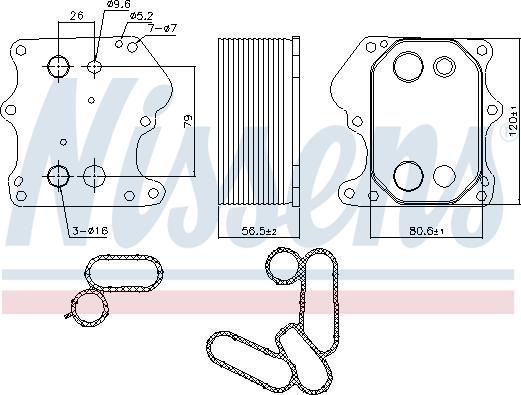 Nissens 91128 - Ψυγείο λαδιού, λάδι κινητήρα parts5.com