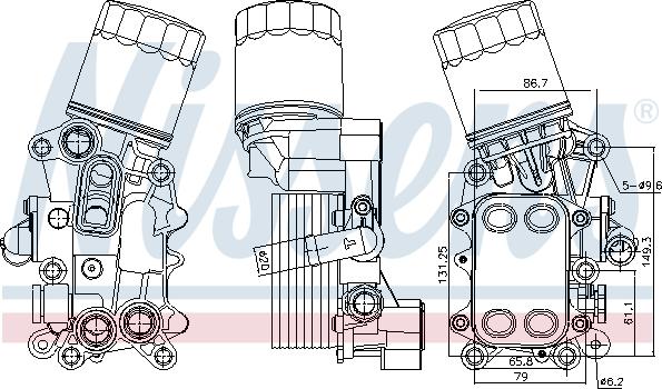 Nissens 91311 - Oil Cooler, engine oil parts5.com