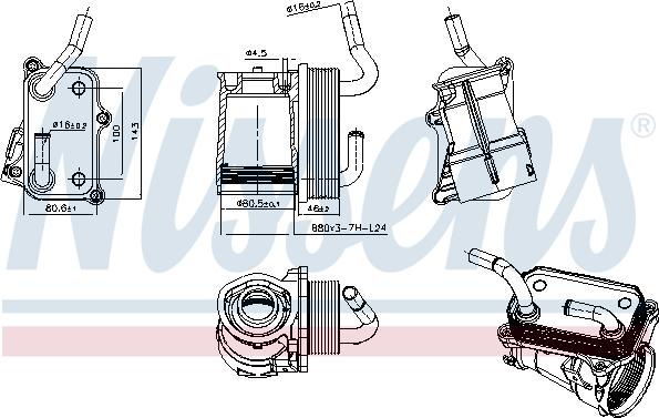 Nissens 91317 - Chladič motorového oleja parts5.com