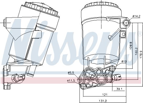 Nissens 91338 - Hladilnik olja, motorno olje parts5.com