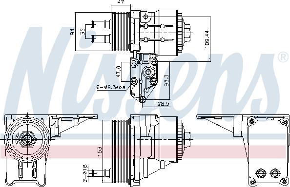 Nissens 91328 - Hladilnik olja, motorno olje parts5.com