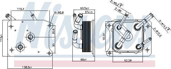 Nissens 91292 - Radiator racire ulei, cutie de viteze automata parts5.com