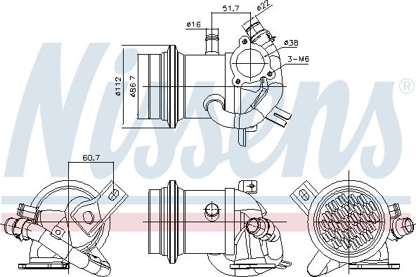 Nissens 989424 - Kühler, Abgasrückführung parts5.com