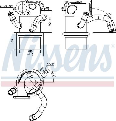 Nissens 989315 - Cooler, exhaust gas recirculation parts5.com