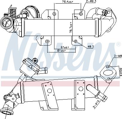 Nissens 989389 - Radiator, recirculare gaze de esapament parts5.com