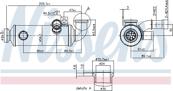 Nissens 989274 - Радиатор, рециркуляция ОГ parts5.com