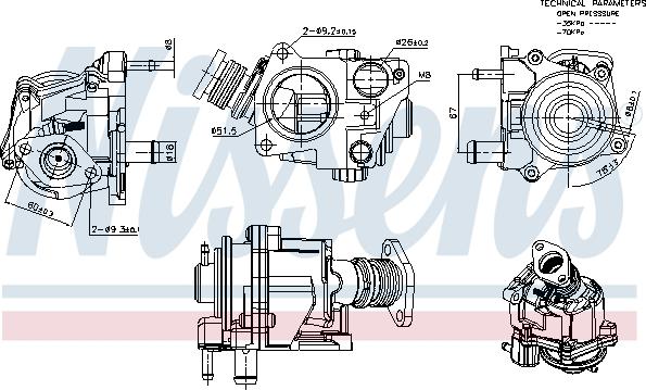 Nissens 98424 - Zawór AGR parts5.com