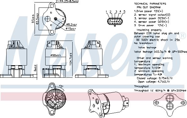 Nissens 98187 - Ventil povratnih izpusnih plinov parts5.com