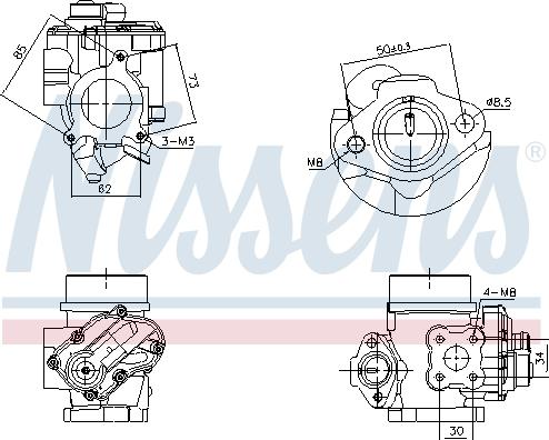 Nissens 98349 - Zawór AGR parts5.com