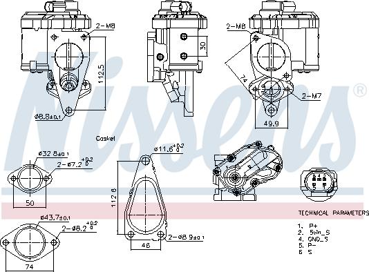 Nissens 98241 - EGR Valve parts5.com