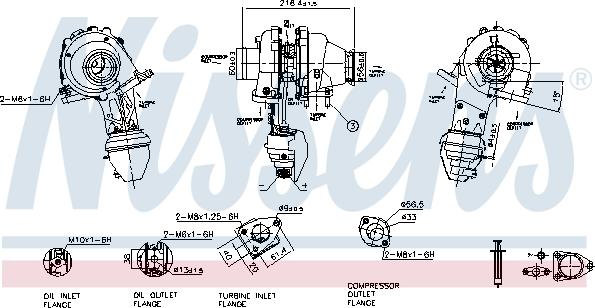 Nissens 93416 - Turbocompresor, sobrealimentación parts5.com