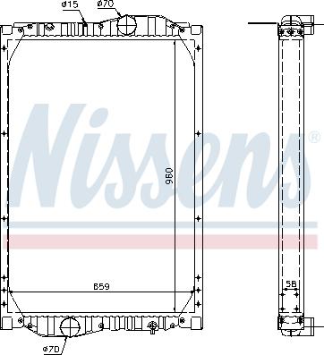 Nissens 69604A - Радиатор, охлаждение двигателя parts5.com