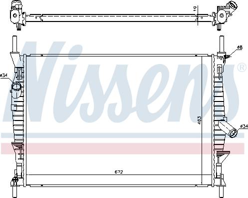 Nissens 69240 - Радиатор, охлаждение двигателя parts5.com