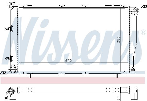 Nissens 64113 - Chladič motora parts5.com