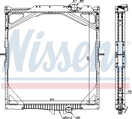 Nissens 65462A - Ψυγείο, ψύξη κινητήρα parts5.com