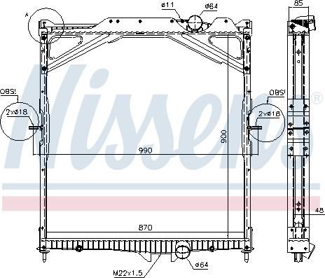 Nissens 65467A - Hladilnik, hlajenje motorja parts5.com