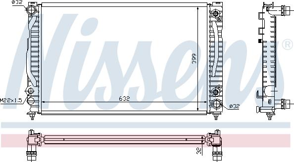 Nissens 60498 - Hladnjak, hlađenje motora parts5.com