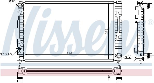 Nissens 60497 - Hladnjak, hlađenje motora parts5.com