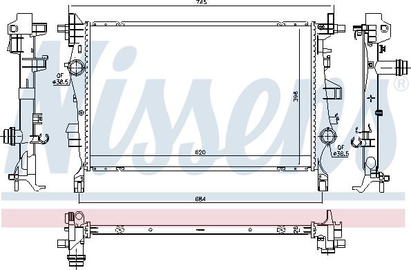 Nissens 606445 - Radiator, engine cooling parts5.com