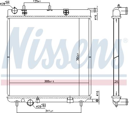 Nissens 606400 - Radiator, racire motor parts5.com